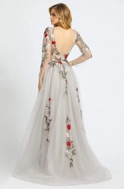 Mac Duggal Couture - 20125D Floral Embroidered Dress With Overskirt