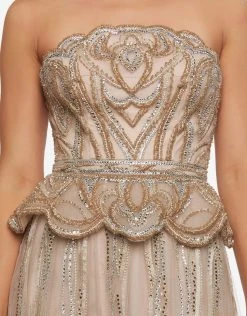 Mac Duggal Couture - 50561D Strapless Embellished Peplum A-line Dress Formal Gowns 7 Mac Duggal Couture - 50561D Strapless Embellished Peplum A-line Dress Formal Gowns