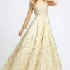 Formal Gowns Mac Duggal Couture - 66932D Beaded Illusion Long Sleeves Ballgown