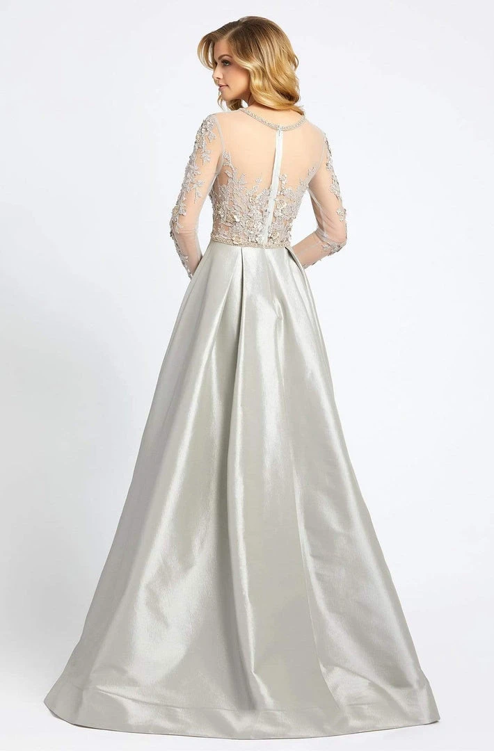 Mac Duggal Evening - 12230D Illusion Floral Embroidered Bejeweled Gown 6 Mac Duggal Evening - 12230D Illusion Floral Embroidered Bejeweled Gown