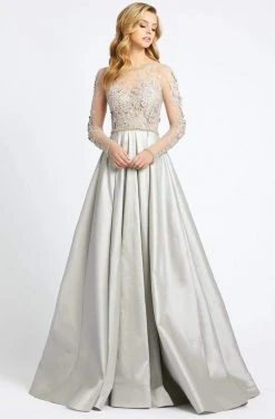 Mac Duggal Evening - 12230D Illusion Floral Embroidered Bejeweled Gown 10 Mac Duggal Evening - 12230D Illusion Floral Embroidered Bejeweled Gown