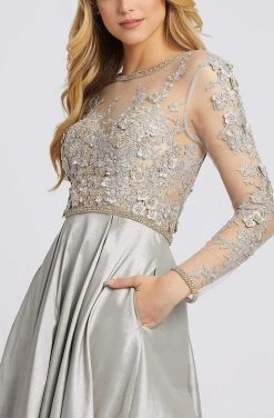 Mac Duggal Evening - 12230D Illusion Floral Embroidered Bejeweled Gown 12 Mac Duggal Evening - 12230D Illusion Floral Embroidered Bejeweled Gown