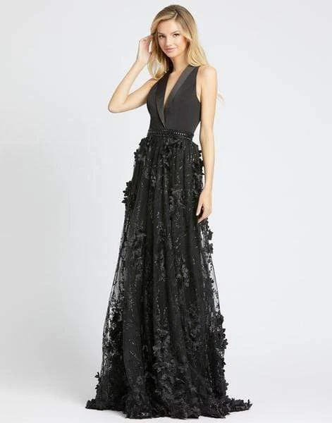 Formal Gowns Mac Duggal Evening - 12264D Floral Applique A-Line Evening Dress 3 Formal Gowns Mac Duggal Evening - 12264D Floral Applique A-Line Evening Dress