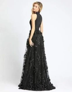 Formal Gowns Mac Duggal Evening - 12264D Floral Applique A-Line Evening Dress 6 Formal Gowns Mac Duggal Evening - 12264D Floral Applique A-Line Evening Dress