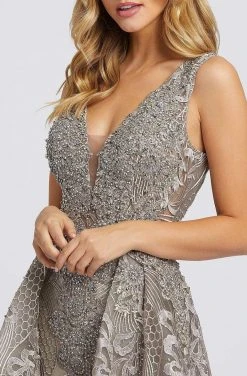 Mac Duggal Evening - 20155D Bead Embellished Gown With Overskirt Formal Gowns