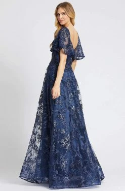 Formal Gowns Mac Duggal Evening - 20182D Embellished V-neck A-line Gown