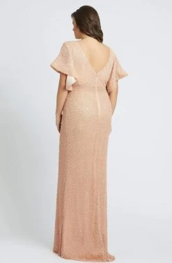 Formal Gowns Mac Duggal Fabulouss - 4849F Bell Sleeves Embellished Long Gown