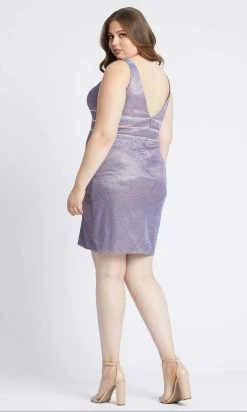 Mac Duggal Fabulouss - 49227F Embellished Deep V Neck Sheath Dress