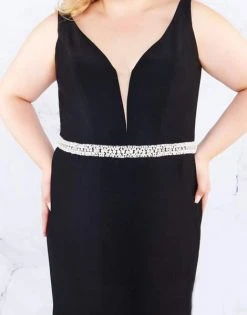 Mac Duggal Fabulouss - 66808F Plunging Jeweled Jersey Trumpet Gown 8 Mac Duggal Fabulouss - 66808F Plunging Jeweled Jersey Trumpet Gown