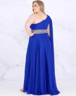 Mac Duggal Fabulouss - 77371F Beaded One Shoulder Chiffon A-line Dress 6 Mac Duggal Fabulouss - 77371F Beaded One Shoulder Chiffon A-line Dress