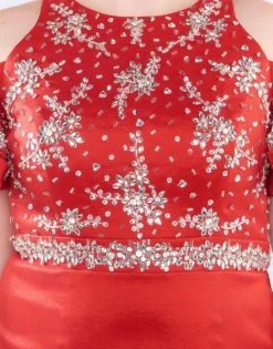 Mac Duggal Fabulouss - 77534F Beaded Cold Shoulder Trumpet Gown