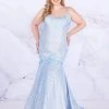 Mac Duggal Fabulouss - 77557F Beaded Lace Taffeta Mermaid Dress