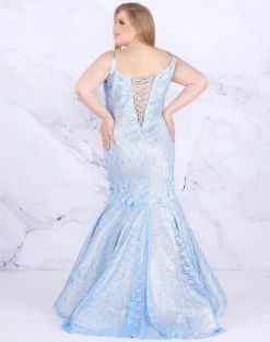 Mac Duggal Fabulouss - 77557F Beaded Lace Taffeta Mermaid Dress 6 Mac Duggal Fabulouss - 77557F Beaded Lace Taffeta Mermaid Dress