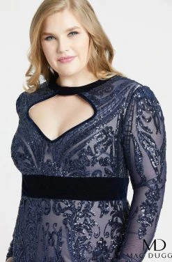 Mac Duggal Fabulouss - 77664F Sequined Fitted Bodice Trumpet Gown