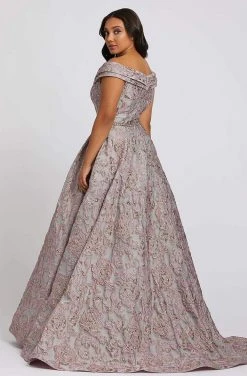 Mac Duggal Fabulouss - 77738F Embossed Floral Prints A-line Dress