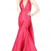 Mac Duggal Flash - 12032L Halter Neck Mermaid Taffeta Evening Gown