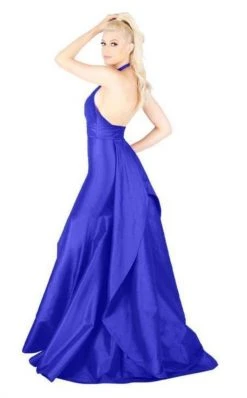 Mac Duggal Flash - 12032L Halter Neck Mermaid Taffeta Evening Gown