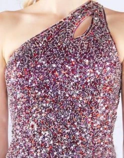 Mac Duggal Flash - 4918L Sequined Asymmetric Sheath Dress With Train 11 Mac Duggal Flash - 4918L Sequined Asymmetric Sheath Dress With Train