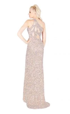 Mac Duggal Flash - 4918L Sequined Asymmetric Sheath Dress With Train 8 Mac Duggal Flash - 4918L Sequined Asymmetric Sheath Dress With Train