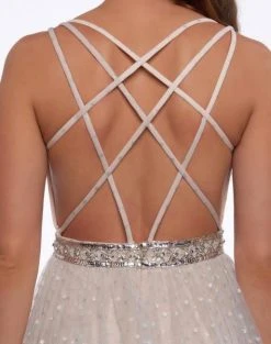 Mac Duggal Flash - 66910L Beaded Deep V-neck A-line Dress With Train 7 Mac Duggal Flash - 66910L Beaded Deep V-neck A-line Dress With Train