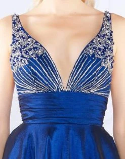 Mac Duggal Flash - 66926L Bead Embellished Plunging V Neck Ballgown 7 Mac Duggal Flash - 66926L Bead Embellished Plunging V Neck Ballgown