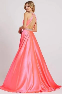 Mac Duggal Flash - 67339L Embellished Halter A-line Gown