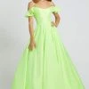 Formal Gowns Mac Duggal Flash - 77701L Cold Shoulder Satin A-line Dress 2 Formal Gowns Mac Duggal Flash - 77701L Cold Shoulder Satin A-line Dress