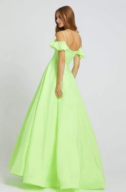 Formal Gowns Mac Duggal Flash - 77701L Cold Shoulder Satin A-line Dress 6 Formal Gowns Mac Duggal Flash - 77701L Cold Shoulder Satin A-line Dress