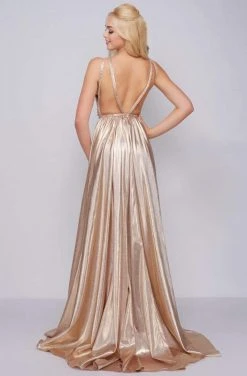 Formal Gowns Mac Duggal Prom - 12143M Beaded Plunging V Neck With Overskirt 6 Formal Gowns Mac Duggal Prom - 12143M Beaded Plunging V Neck With Overskirt