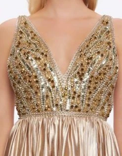 Formal Gowns Mac Duggal Prom - 12143M Beaded Plunging V Neck With Overskirt 7 Formal Gowns Mac Duggal Prom - 12143M Beaded Plunging V Neck With Overskirt