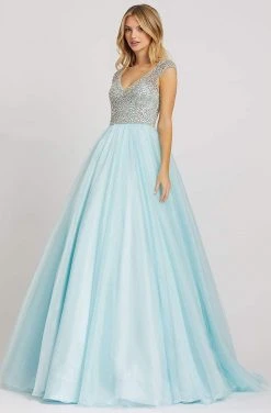 Mac Duggal Prom - 12266M Crystal Beaded V-neck Ballgown