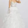 Mac Duggal Prom - 48959M Beaded Sweetheart Ruffled Ballgown