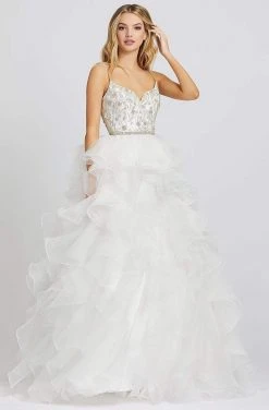 Mac Duggal Prom - 48959M Beaded Sweetheart Ruffled Ballgown