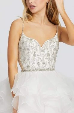 Mac Duggal Prom - 48959M Beaded Sweetheart Ruffled Ballgown