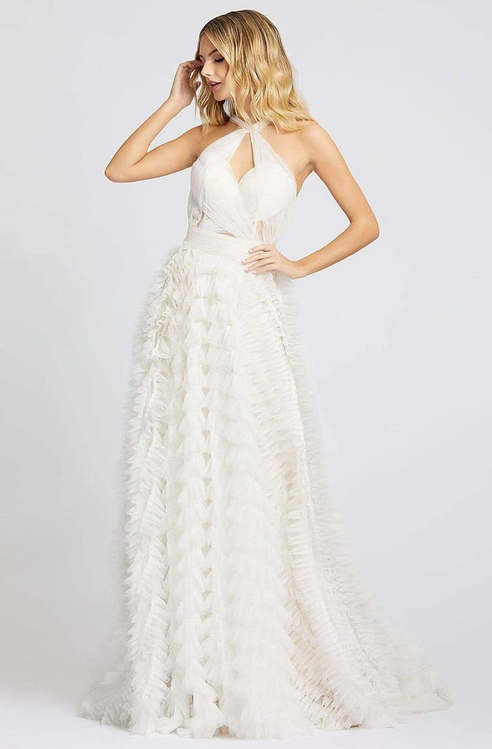 Formal Gowns Mac Duggal Prom - 48976M Ruched Halter Ruffled Dress 3 Formal Gowns Mac Duggal Prom - 48976M Ruched Halter Ruffled Dress