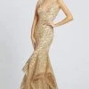 Formal Gowns Mac Duggal Prom - 49015M Strappy Embellished Ruffled Mermaid Dress