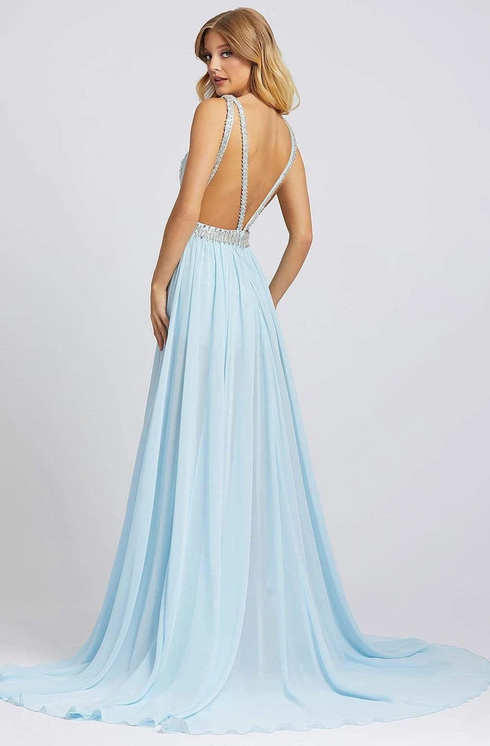 Formal Gowns Mac Duggal Prom - 50494M Embellished Deep V-neck A-line Dress 4 Formal Gowns Mac Duggal Prom - 50494M Embellished Deep V-neck A-line Dress