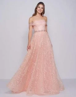 Formal Gowns Mac Duggal Prom - 50535M Draped Sheer Off Shoulder Lace Gown