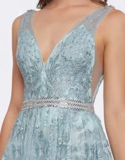 Mac Duggal Prom - 50543M Embroidered Plunging V-Neck A-Line Gown 7 Mac Duggal Prom - 50543M Embroidered Plunging V-Neck A-Line Gown