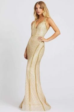 Mac Duggal Prom - 5100M Beaded V-Neck Sheath Dress