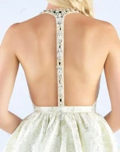 Mac Duggal Prom - 66741M Crystal Accented Halter Dress With Overskirt Formal Gowns 9 Mac Duggal Prom - 66741M Crystal Accented Halter Dress With Overskirt Formal Gowns