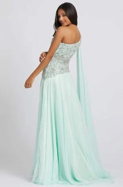 Formal Gowns Mac Duggal Prom - 66846M Asymmetrical Chiffon Gown With Slit