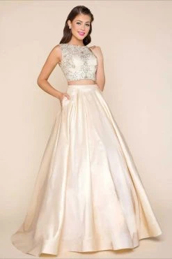 Mac Duggal - Two Piece Ball Gown With Beaded Bodice 77124H