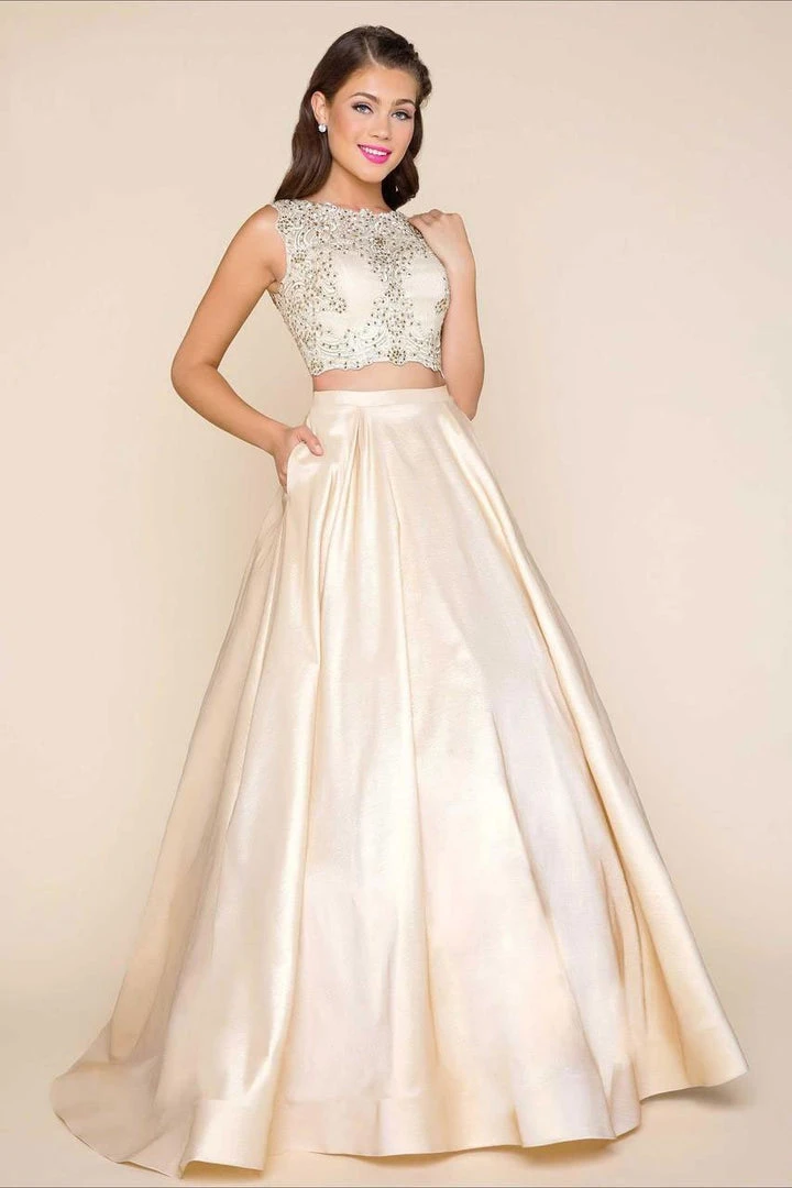 Mac Duggal - Two Piece Ball Gown With Beaded Bodice 77124H 3 Mac Duggal - Two Piece Ball Gown With Beaded Bodice 77124H