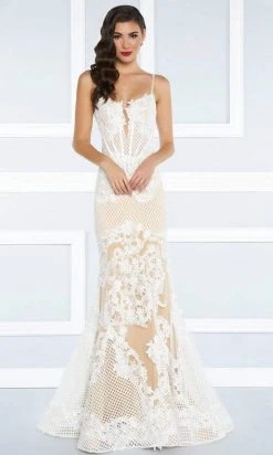 Mac Duggal - White Illusion Style 78999R Formal Gowns