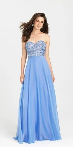 Madison James - 16-303 Dress In Periwinkle Formal Gowns