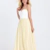Formal Gowns Madison James - 16-311 Dress In White Yellow