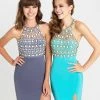 Madison James - 16-377 Dress In Turquoise Formal Gowns