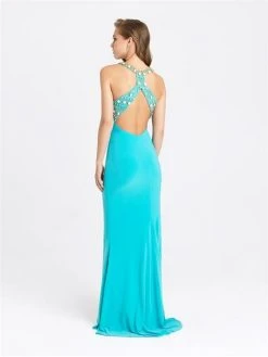 Madison James - 16-377 Dress In Turquoise Formal Gowns