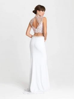 Madison James - 16-388 Dress In White Multi